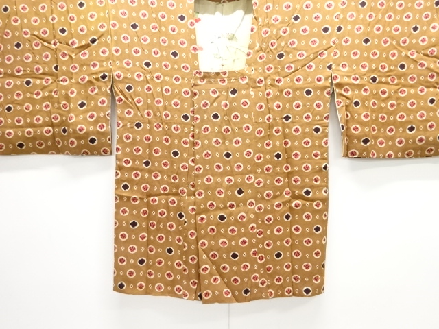 アンティーク　紋錦紗抽象花模様道行コート